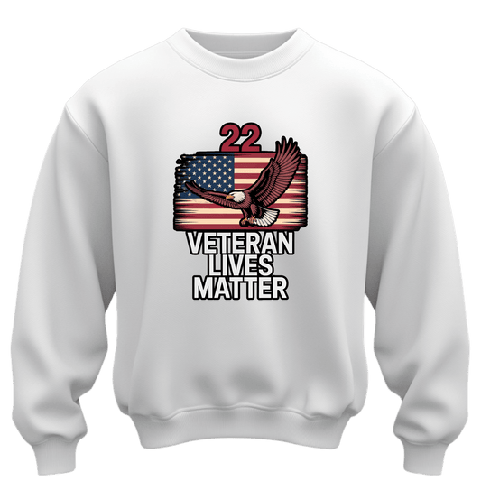 Veteran Lives Matter Crewneck Sweatshirt