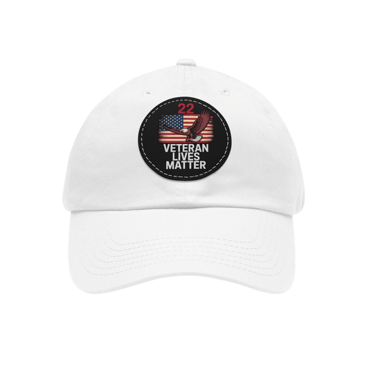 Veteran Lives Matter Hat with Leather Patch