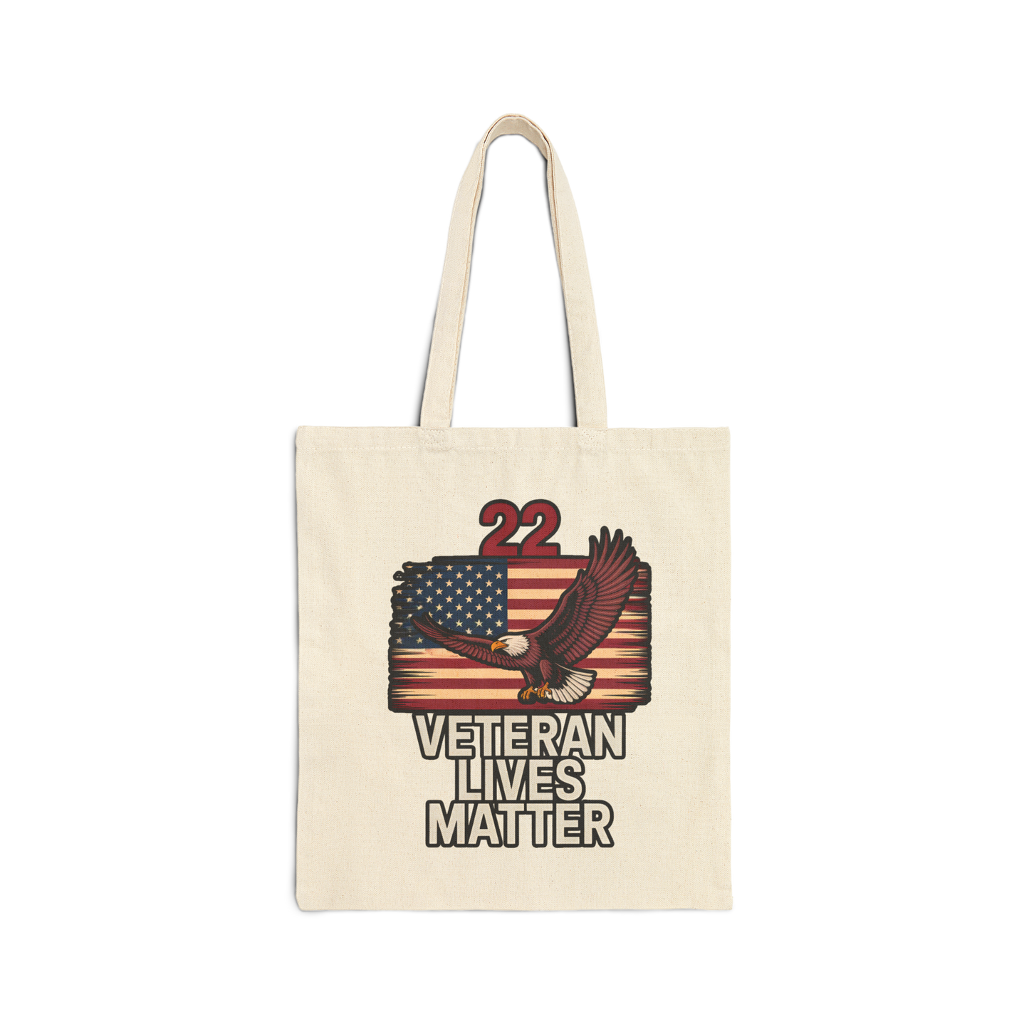 Veteran Lives Matter Cotton Canvas Tote Bag
