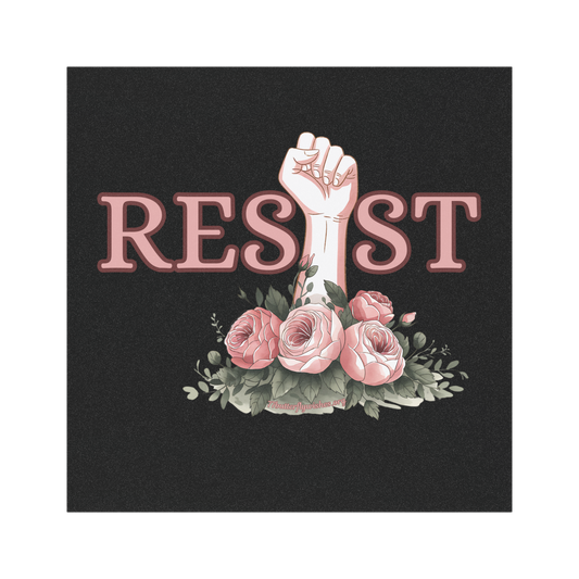 Empowering Resist Car Magnets with Floral Design