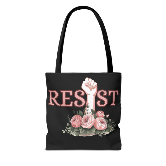 Empowerment Tote Bag - 'RESIST' Floral Design
