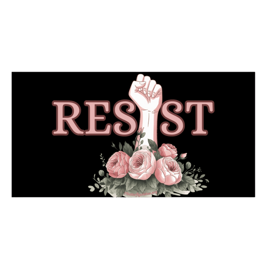 Resist Floral Bumper Sticker | Empowering Car Décor for Activists