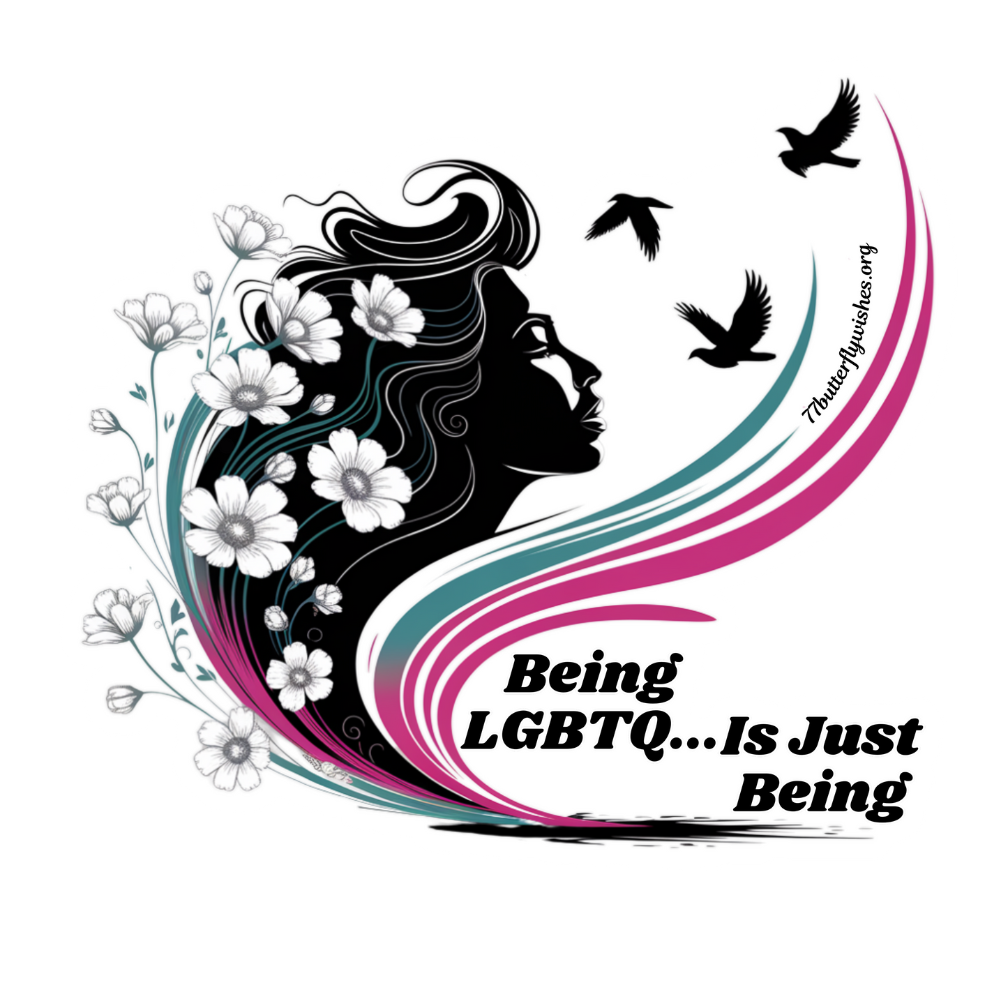 LGBTQ Empowerment Kiss-Cut Stickers - Inspiring Floral Design