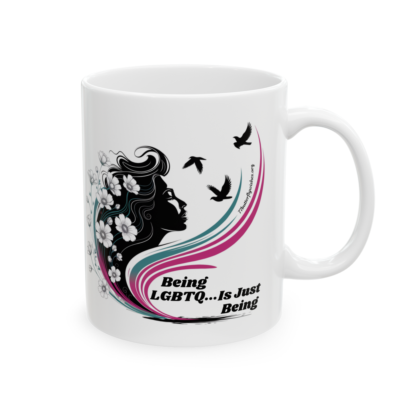 Inspirational Floral Ceramic Mug - Perfect Gift for Coffee Lovers
