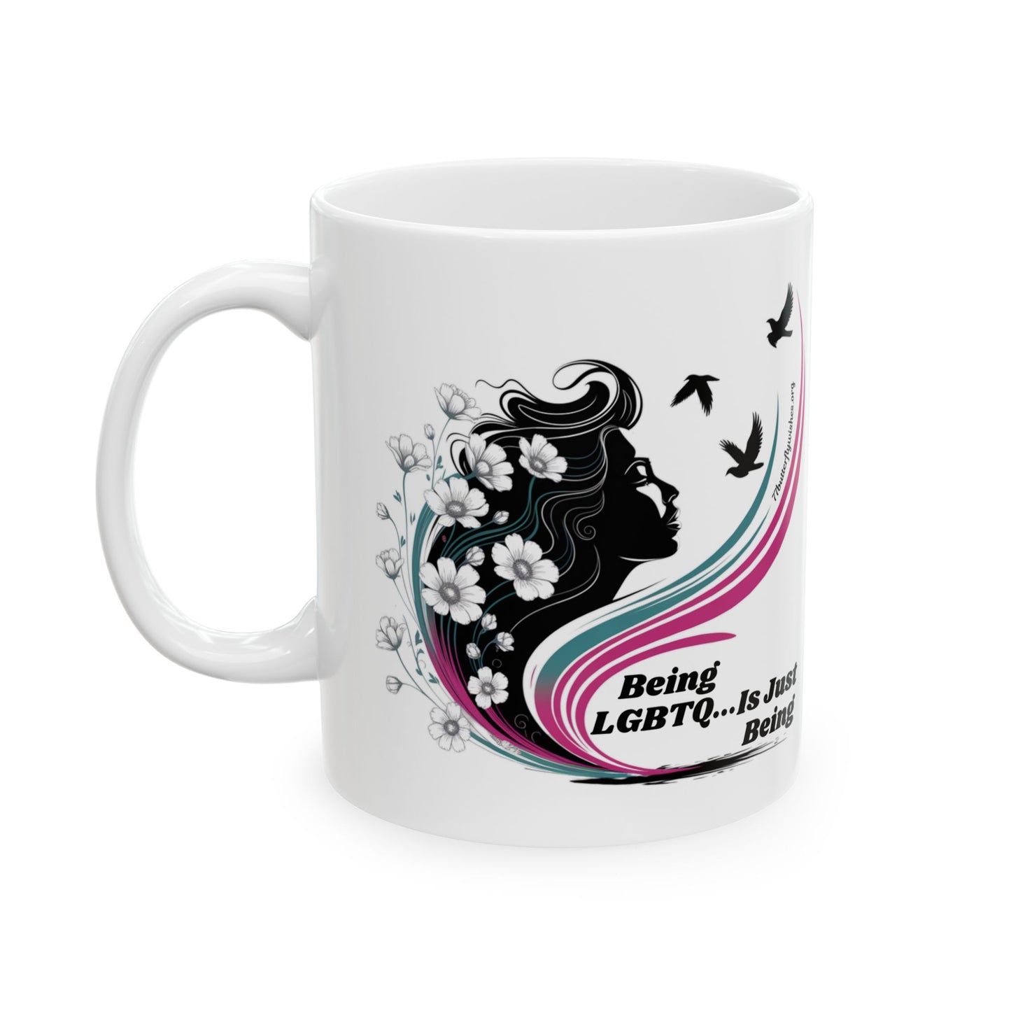 Inspirational Floral Ceramic Mug - Perfect Gift for Coffee Lovers