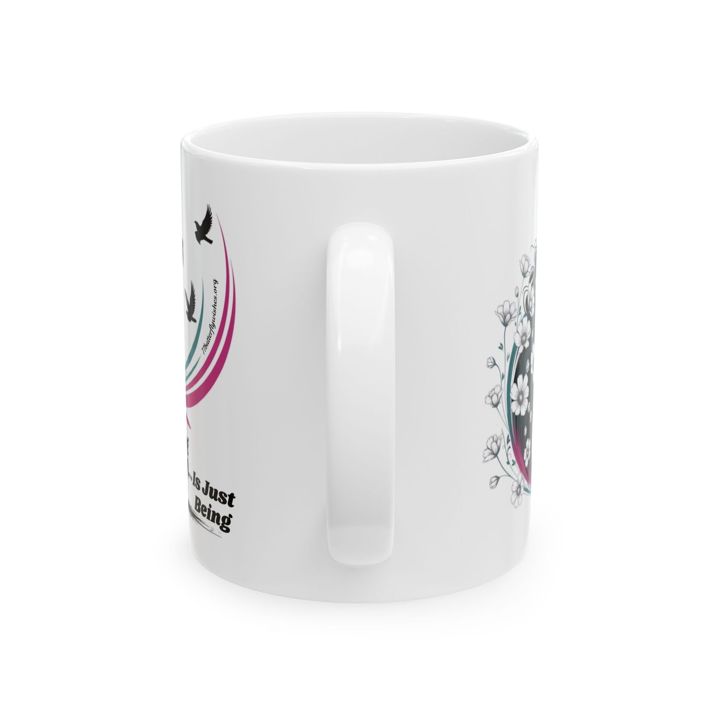 Inspirational Floral Ceramic Mug - Perfect Gift for Coffee Lovers