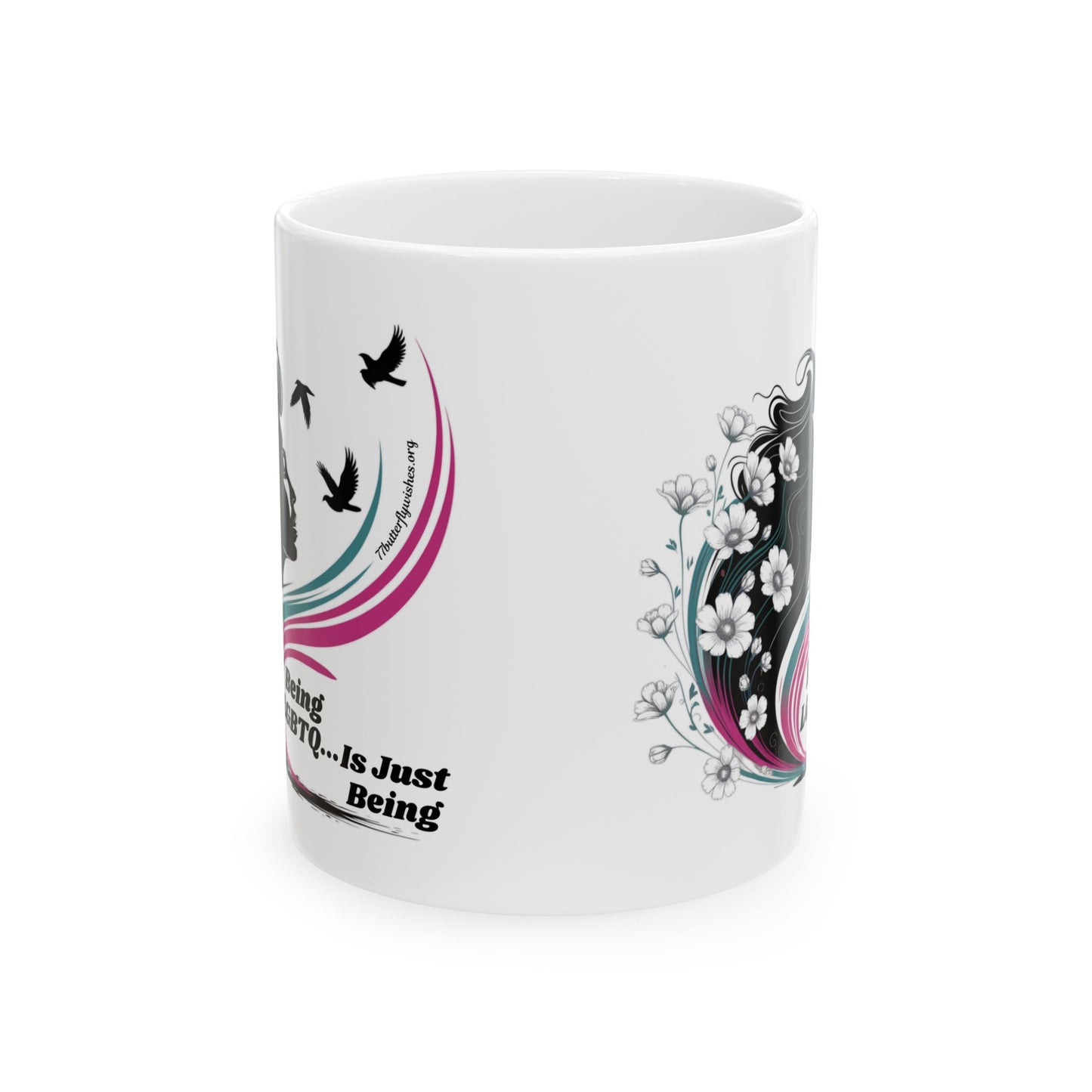 Inspirational Floral Ceramic Mug - Perfect Gift for Coffee Lovers