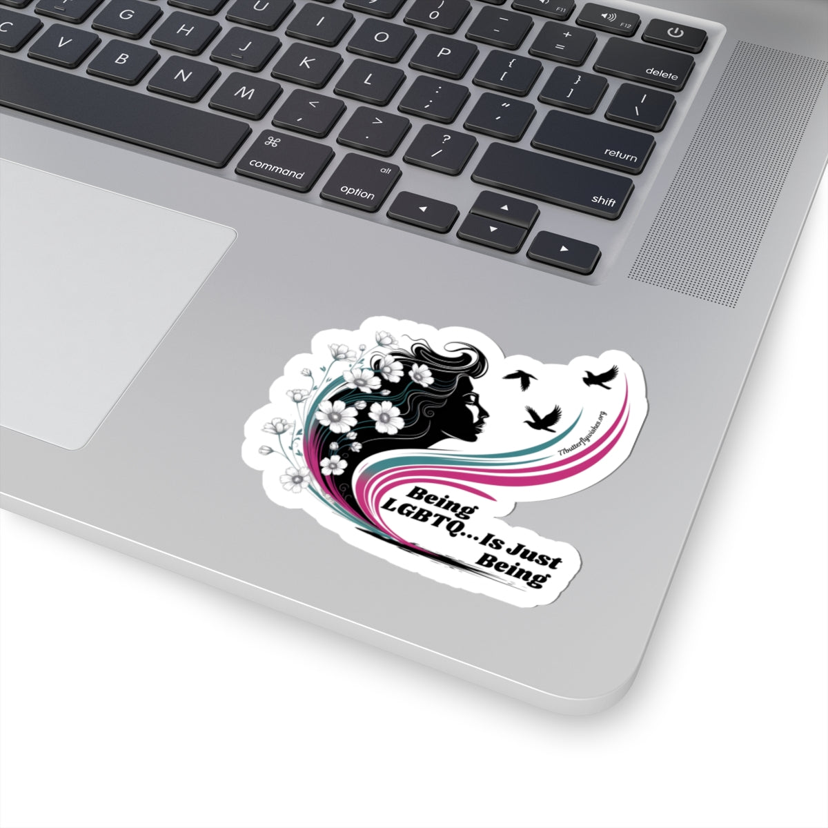 LGBTQ Empowerment Kiss-Cut Stickers - Inspiring Floral Design