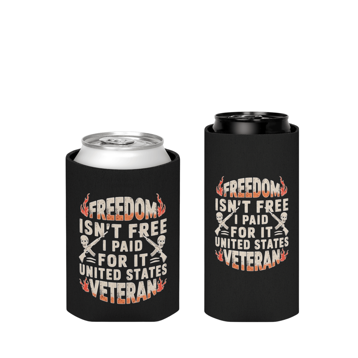 Freedom Isn't Free Can Cooler - U.S. Veteran Design, Perfect for Memorial Day and Veterans Day