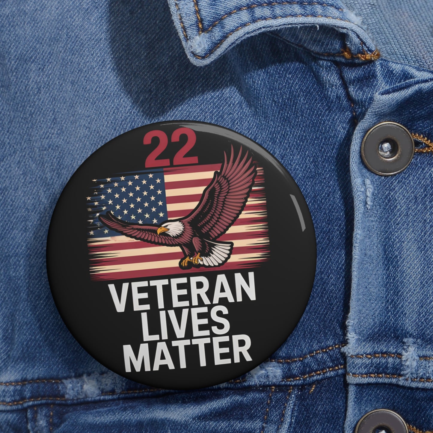 Veteran Lives Matter Pin Button