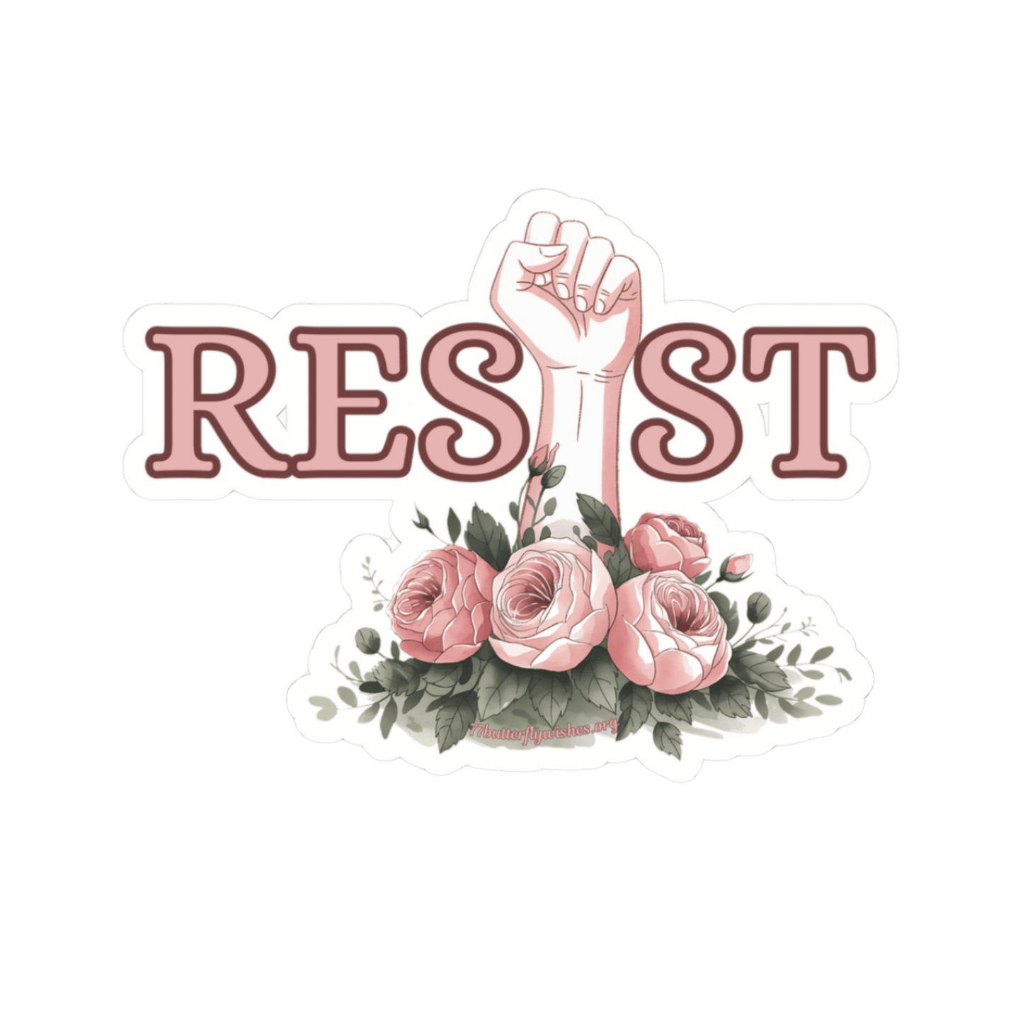 Floral Resist Kiss-Cut Stickers